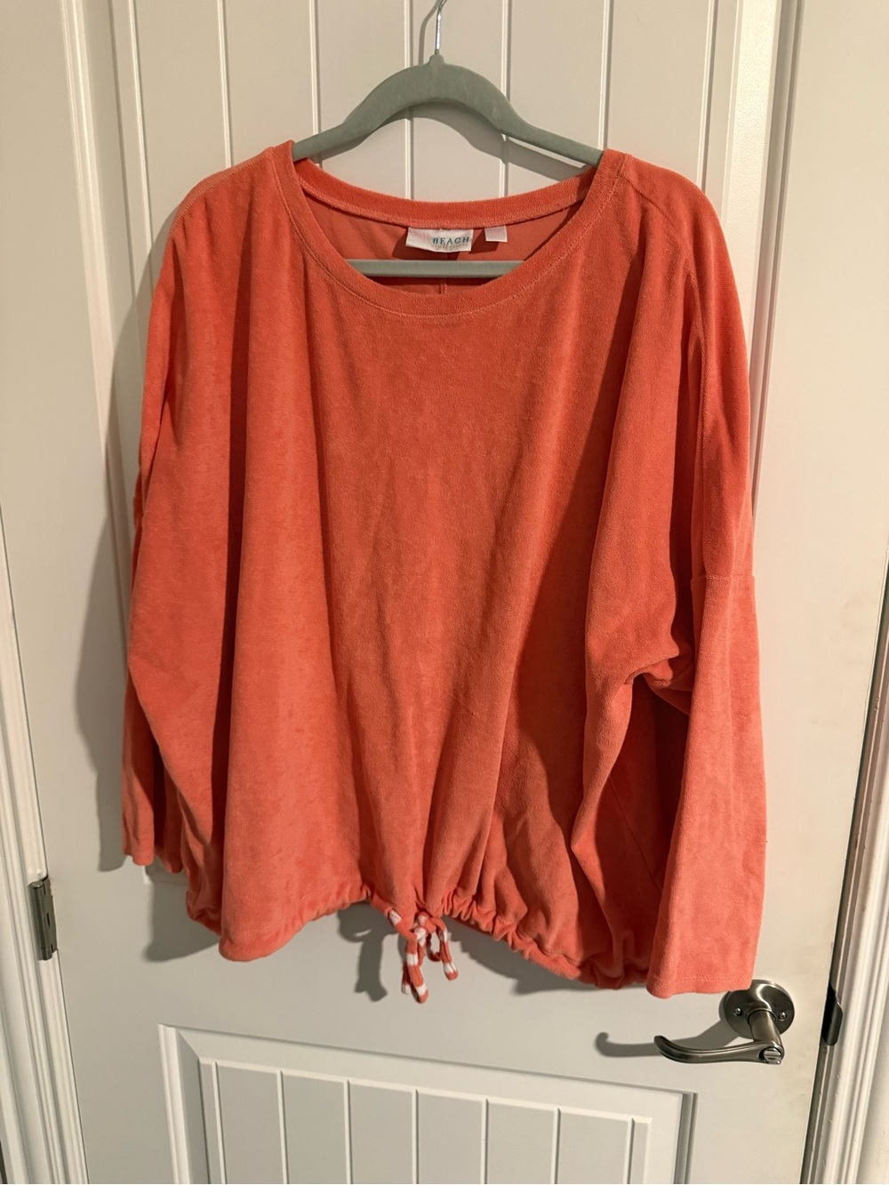 Belle by Kim Gravel Coral Drawstring Hem Top — 2X